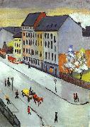 August Macke Our Street in Gray oil painting on canvas